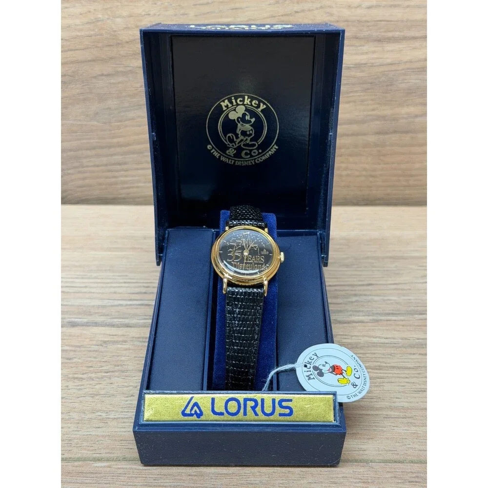 Lorus Quartz Disneyland 35 Years Collector Watch w/ Tags & Box - Vintage 1990